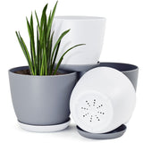 Fast Forward Premium Set of 4 Indoor Plant Pots with Drainage