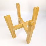 Natural Bamboo Wooden Stand - Elevate Your Greenery with Style Indoor Plant Stand (Pots Not Included)