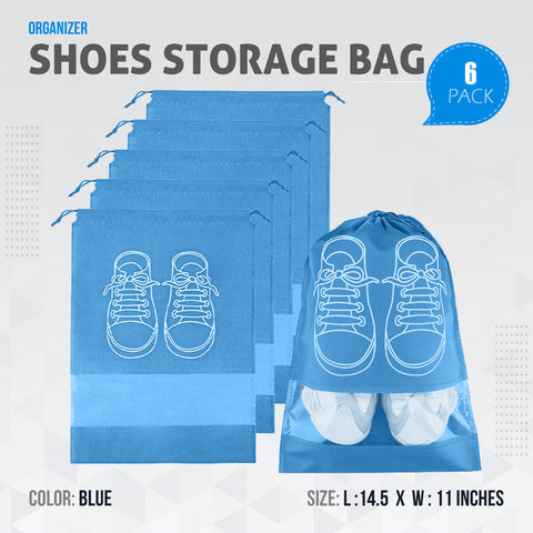 Shoe Bags for Travel Dust-proof Clear Window Non-Woven with Rope packing luggage suitcase Pouch Storage Organizer for Men and Women Fast Forward