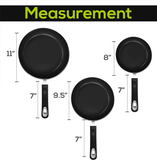 Utopia Kitchen Nonstick Frying Pan Set - 3 Piece Induction Bottom - 8 Inches, 9.5 Inches and 11 Inches Utopia