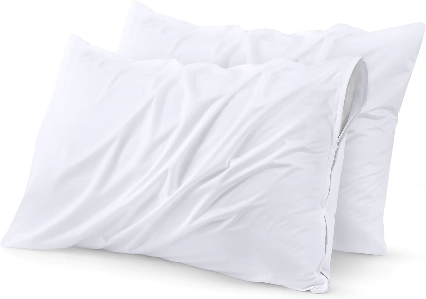 Waterproof Pillow Protector Zippered Pillow Encasement Jersey Pack of 2 Fast Forward