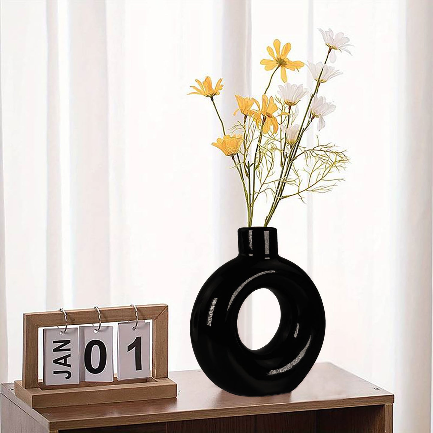 Fast Forward Round Donut Ceramic Vase