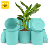 6-Inch Plastic Planter Pots – Cylindrical Stylish, Durable & Plant-Friendly with Drainage & Seamless Saucers