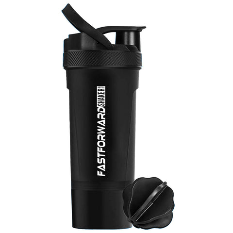 Fitness Sports Classic Protein Mixer Shaker Bottle, BPA-Free & Leakproof with Twist Lock Storage Fast Forward