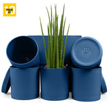 6-Inch Plastic Planter Pots – Cylindrical Stylish, Durable & Plant-Friendly with Drainage & Seamless Saucers