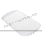 Tray Rectangle White Melamine Serving Tray with Handles 21X14.5 Inches - Fast Forward