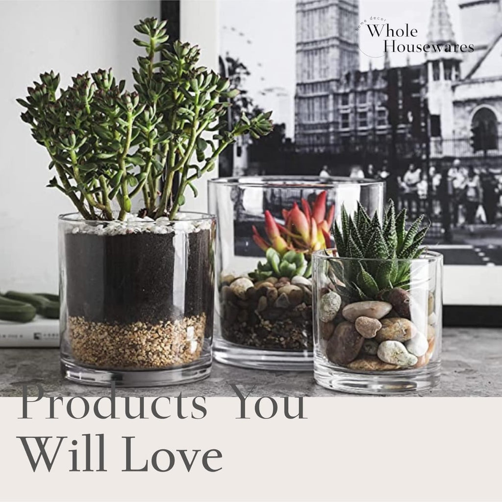 3.7-Inch Clear Plastic Acrylic Cylinder Vases - Versatile Centerpieces for Home, Weddings & Parties