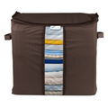 large foldable cloth storage bag with handles PVC window for clothes blankets linen - variant color view