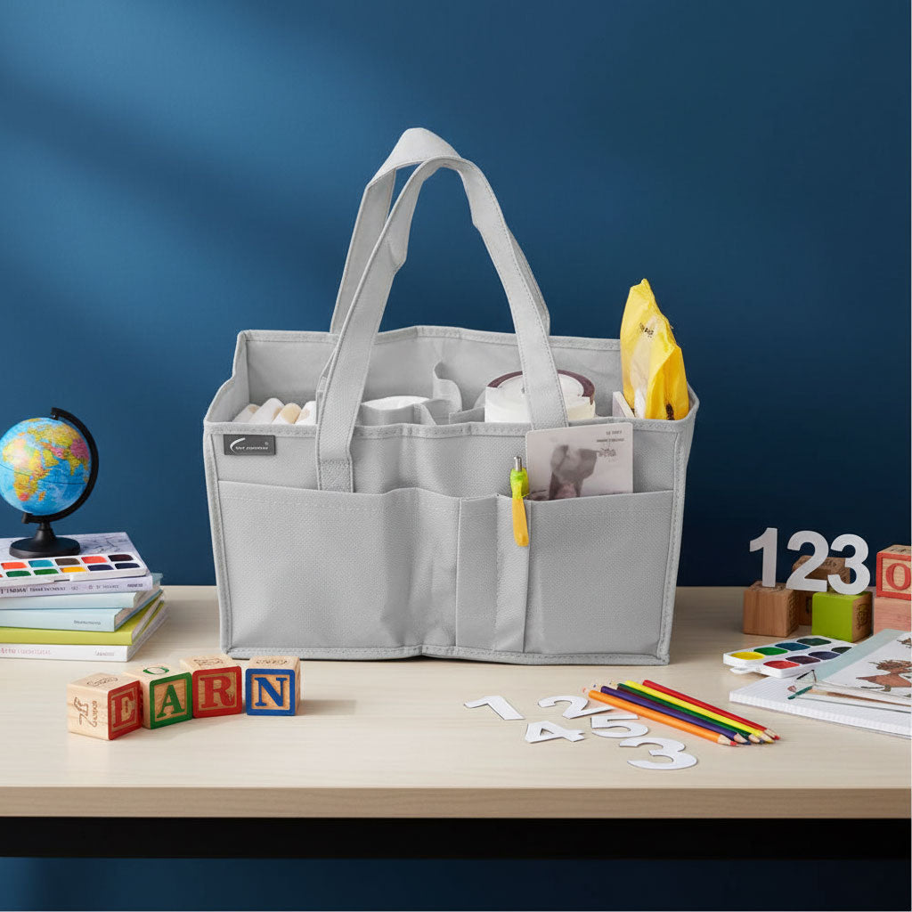 Diaper Caddy Organizer: Foldable Storage Bag with Multi Pockets and Flexible Compartments