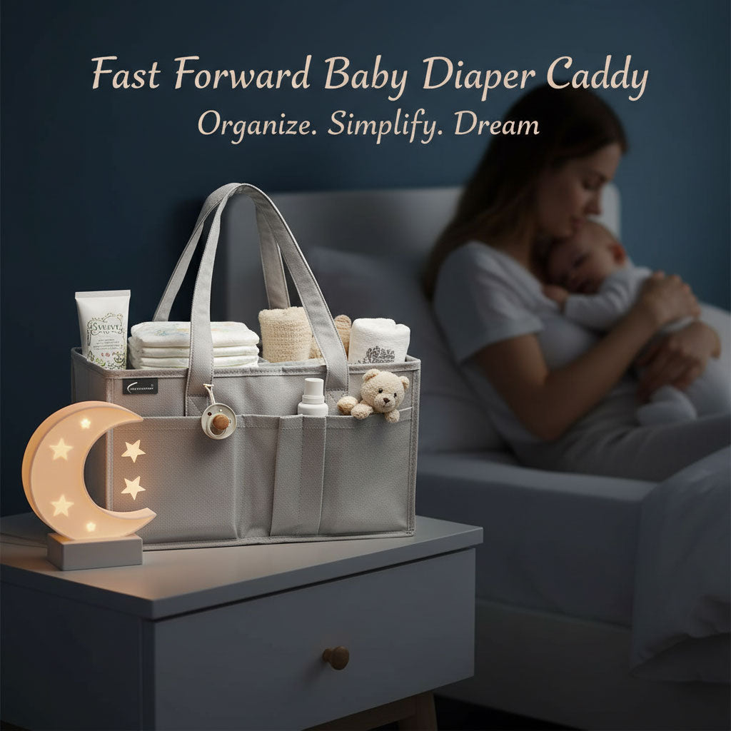 Diaper Caddy Organizer: Foldable Storage Bag with Multi Pockets and Flexible Compartments