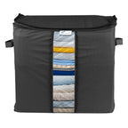 large foldable cloth storage bag with handles PVC window for clothes blankets linen - main product view