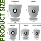 40-Pack Versatile White Plastic Plant Pots with Drainage – Perfect for Indoor Plants, Cacti, Succulents & More!