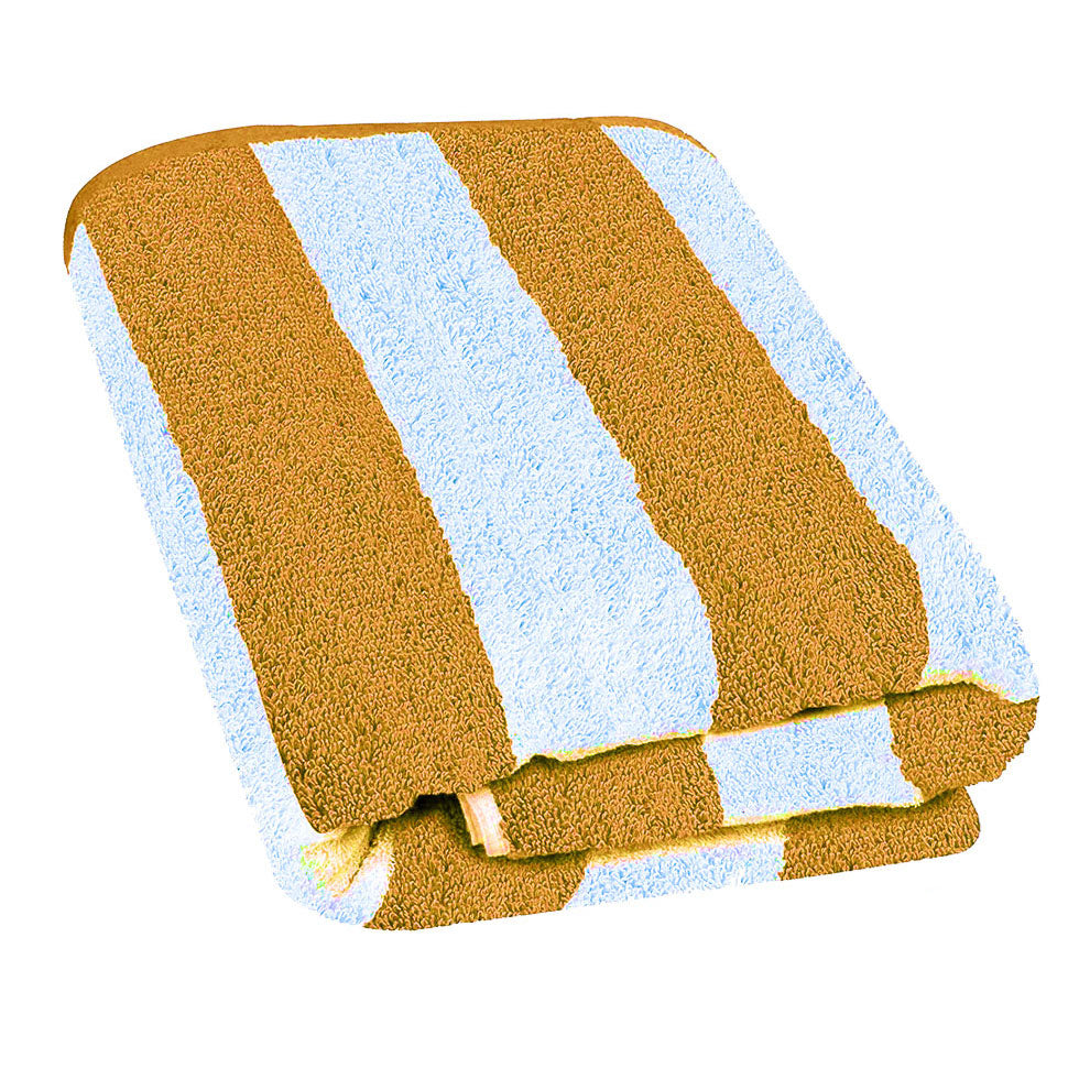 Cabana Stripe Beach Towel, 30 by 60 Inches, Oversized 100% Ring Spun Cotton Pool Towels, Highly Absorbent Quick Dry Bath Towels for Beach