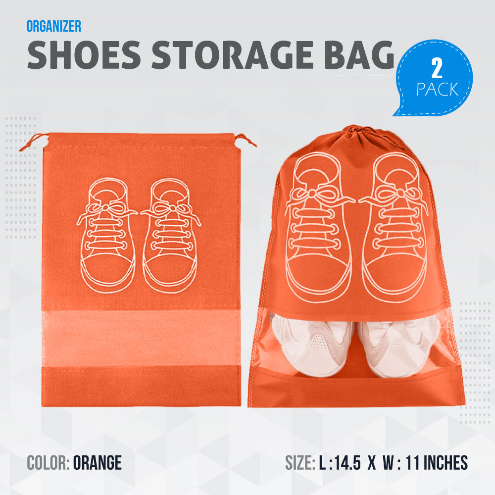 Shoe Bags for Travel Dust-proof Clear Window Non-Woven with Rope packing luggage suitcase Pouch Storage Organizer for Men and Women Fast Forward