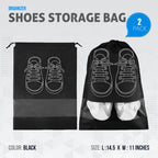 Shoe Bags for Travel Dust-proof Clear Window Non-Woven with Rope packing luggage suitcase Pouch Storage Organizer for Men and Women Fast Forward