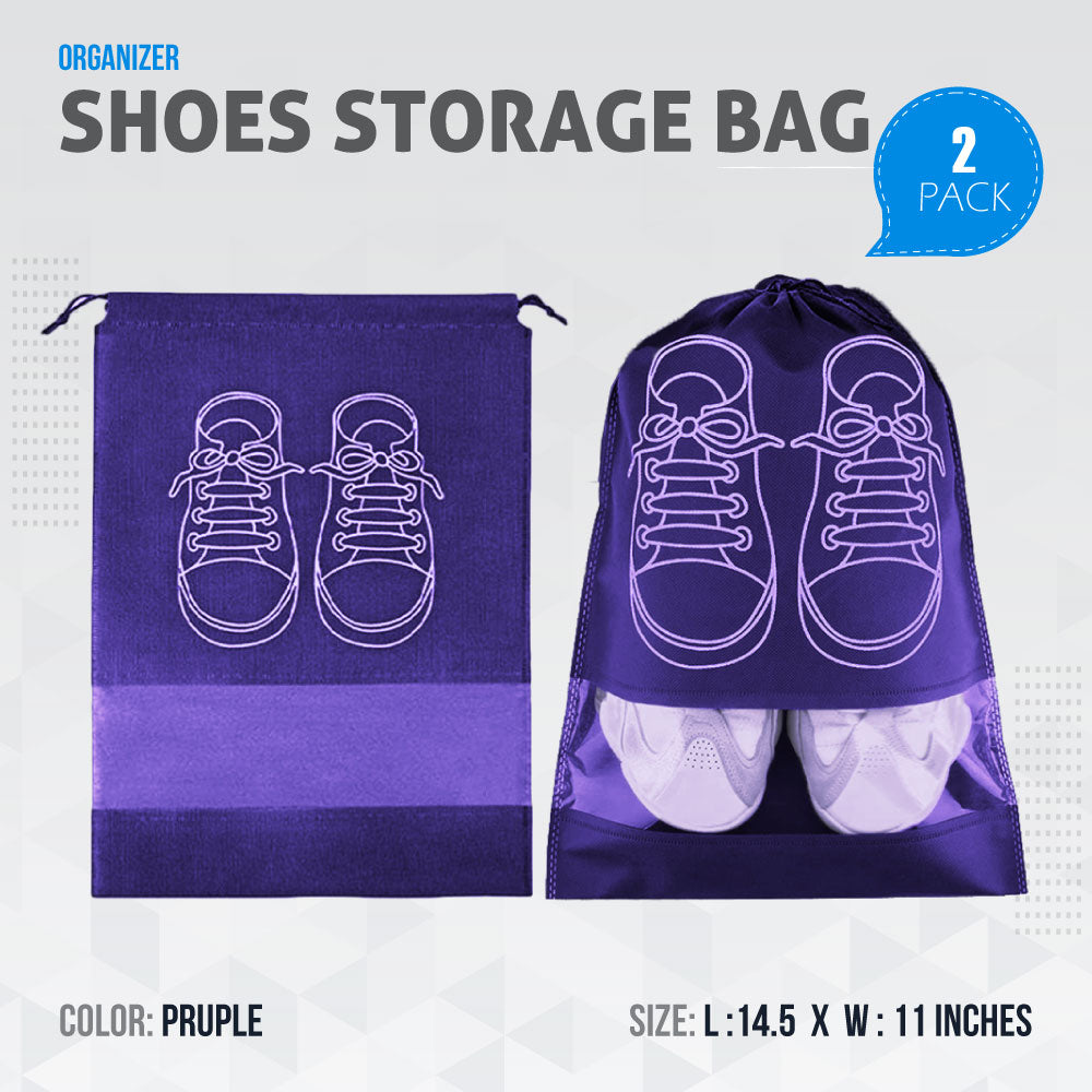 Shoe Bags for Travel Dust-proof Clear Window Non-Woven with Rope packing luggage suitcase Pouch Storage Organizer for Men and Women Fast Forward