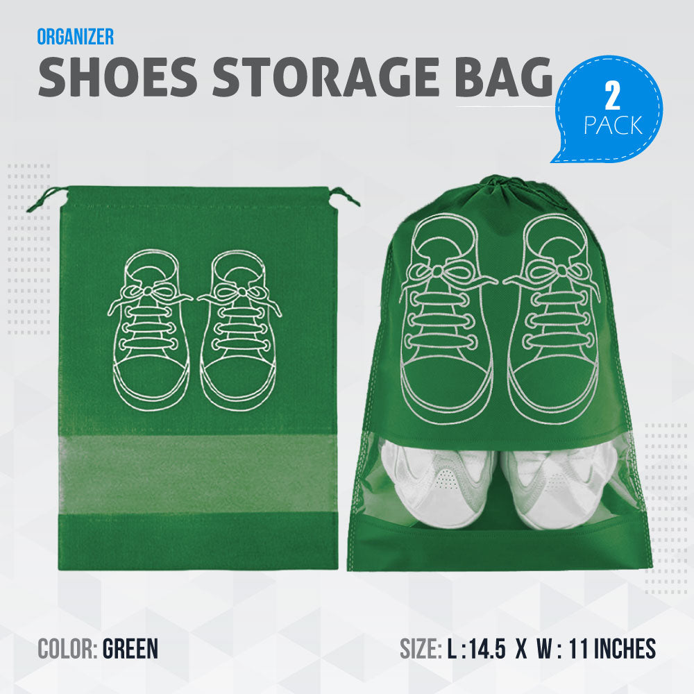 Shoe Bags for Travel Dust-proof Clear Window Non-Woven with Rope packing luggage suitcase Pouch Storage Organizer for Men and Women Fast Forward