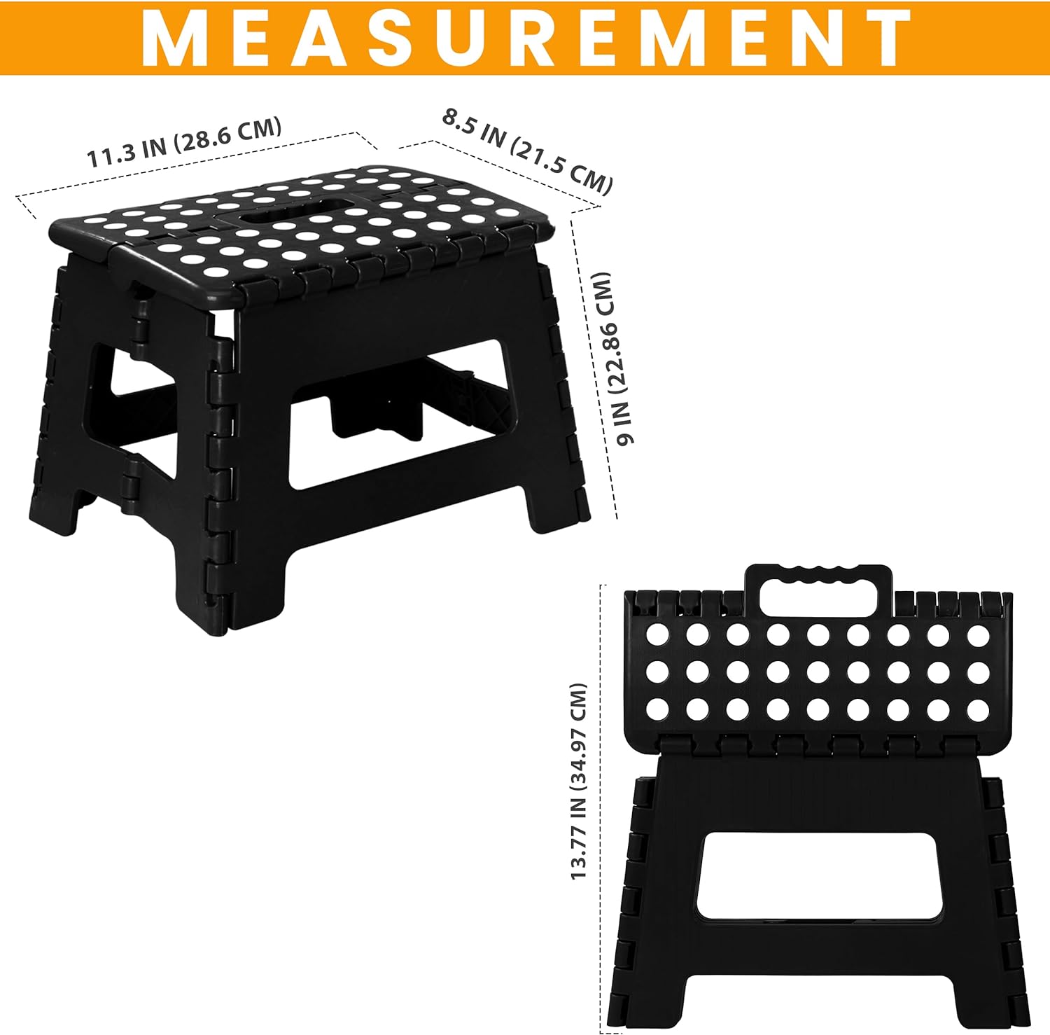 Foldable Step Stool for Kids 11 Inches Wide and 8 Inches Tall Holds Up to 136 kg light weight Fast Forward