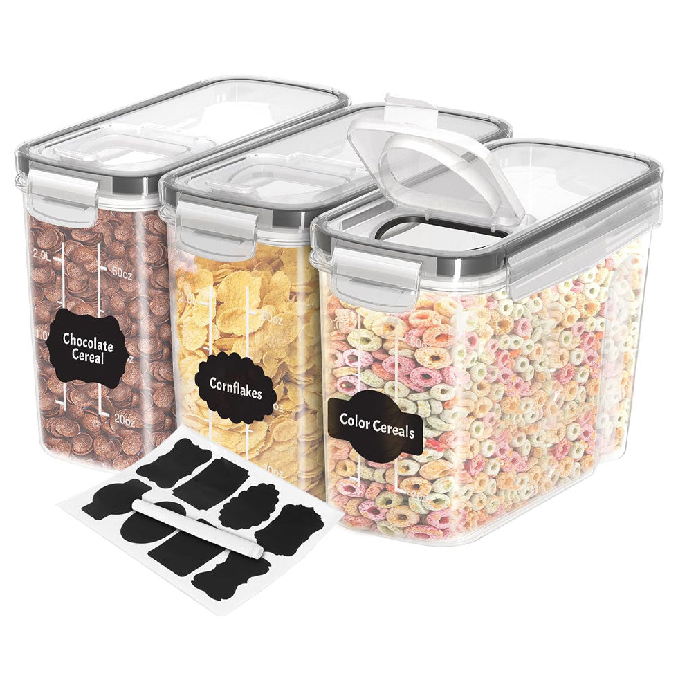 4 liter cereal container airtight food storage dispenser for kitchen pantry size view