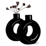 Fast Forward Round Donut Ceramic Vase 