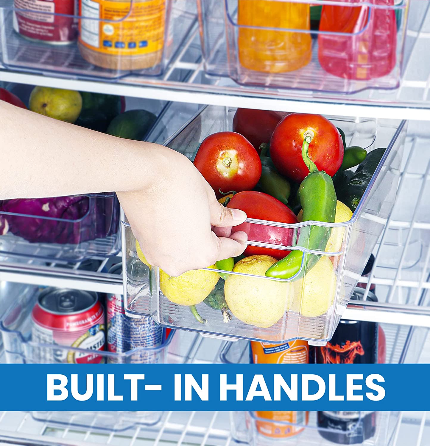 Fridge Organizer 2 Refrigerator Organizer Bins Storage Bins for Freezers Countertops and Cabinets Pantry Organization Fast Forward