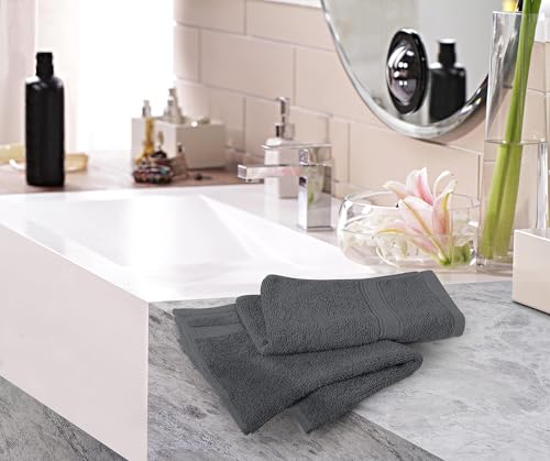 Premium Hand Towels Set, 16 by 28 inches, 100% Ring Spun Cotton, Ultra Soft and Highly Absorbent 600GSM Towels 16 X 28 inches Pack of 4