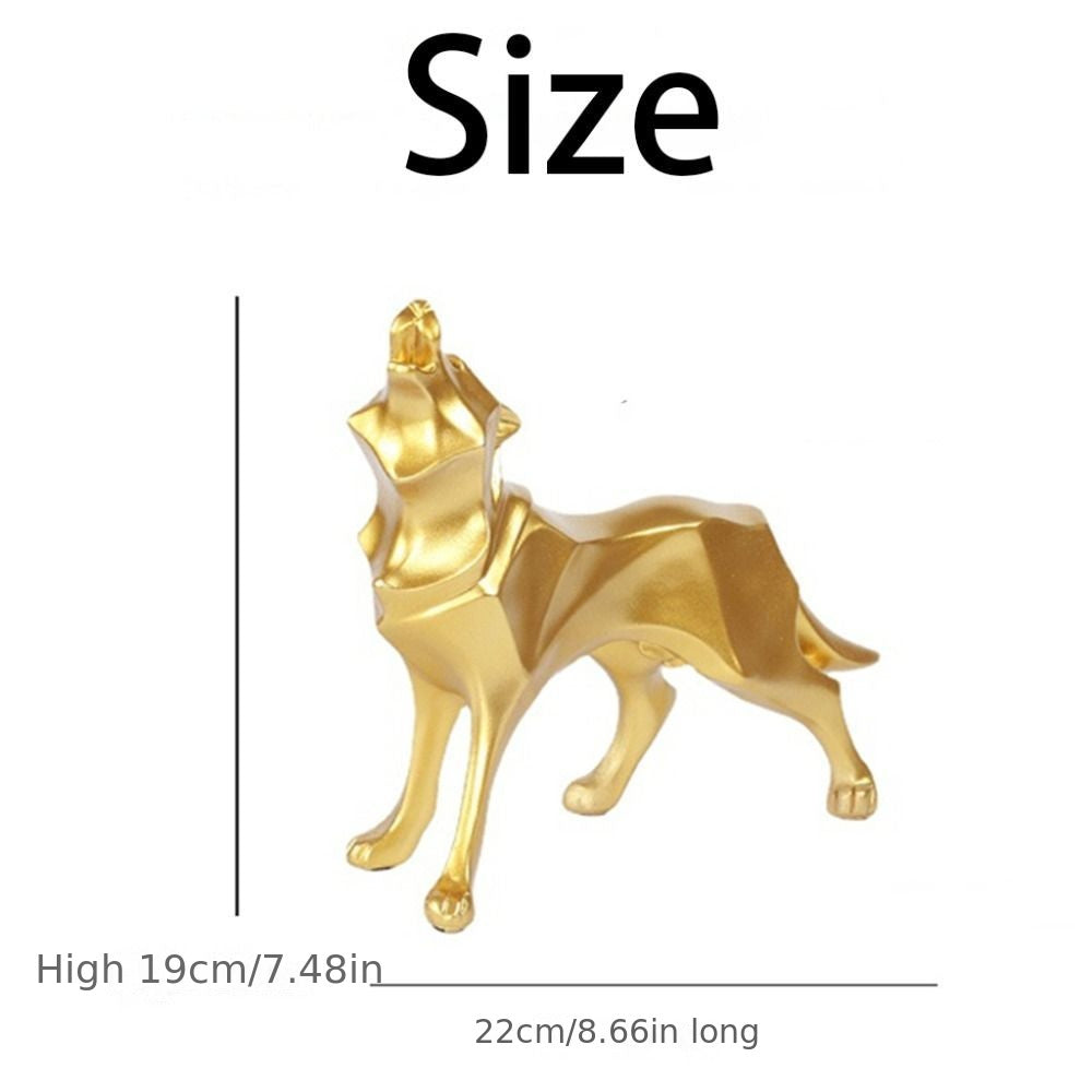 Nordic Miniature Wolf Figurine - Exquisite Animal Ornament for Bedroom & Desktop