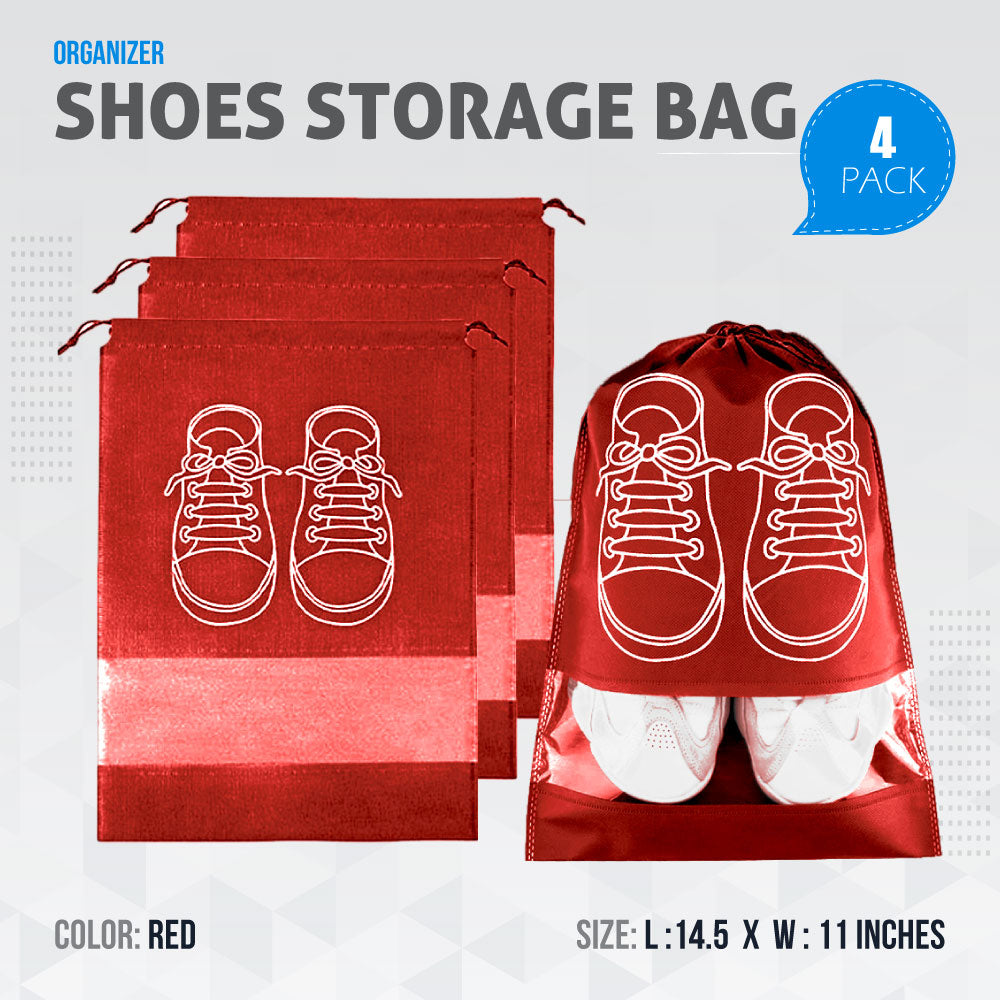 Shoe Bags for Travel Dust-proof Clear Window Non-Woven with Rope packing luggage suitcase Pouch Storage Organizer for Men and Women Fast Forward