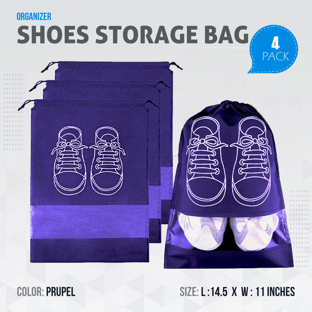 Shoe Bags for Travel Dust-proof Clear Window Non-Woven with Rope packing luggage suitcase Pouch Storage Organizer for Men and Women Fast Forward