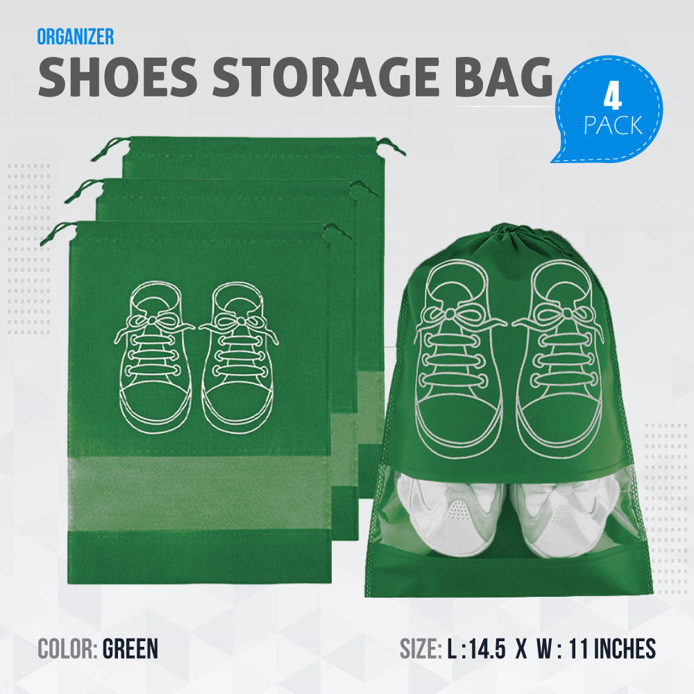 Shoe Bags for Travel Dust-proof Clear Window Non-Woven with Rope packing luggage suitcase Pouch Storage Organizer for Men and Women Fast Forward