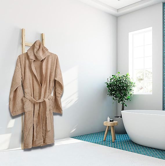 100% Cotton Terry Bathrobe Unisex Towel Robe Men & Women Spa Robe Free Size Fast Forward