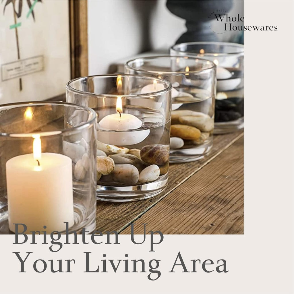 3.7-Inch Clear Plastic Acrylic Cylinder Vases - Versatile Centerpieces for Home, Weddings & Parties