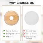 16oz Acrylic Sipper Tumbler with Bent Straw – BPA Free, Airtight Wooden Lid, Crystal Clear Body – Durable & Stylish Cup for Home, Office, Picnic, Outdoor Parties