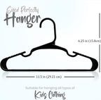 Kids Hangers Pack of 20, Non-Slip Durable Space-Saving Plastic Clothes Hangers for Baby, Toddler & Children’s Wardrobe