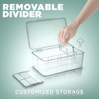 Tea Bag Organizer Stackable with Clear Top Lid, Kitchen Cabinet Pantry Storage Box for Tea Bags & Coffee Pods