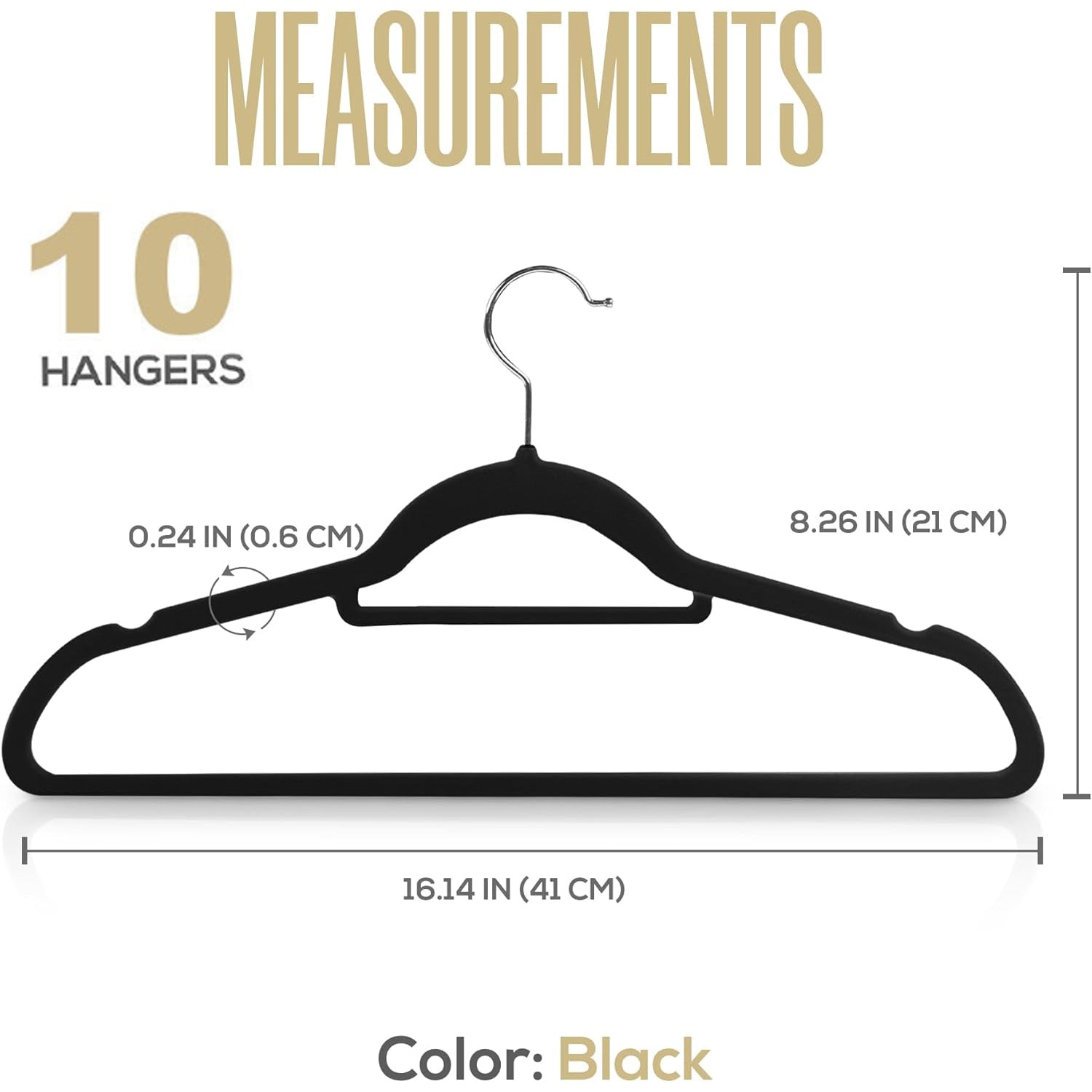 Premium Velvet Hangers with Tie Bar Non-Slip Durable with 360 Degree Rotatable Hook