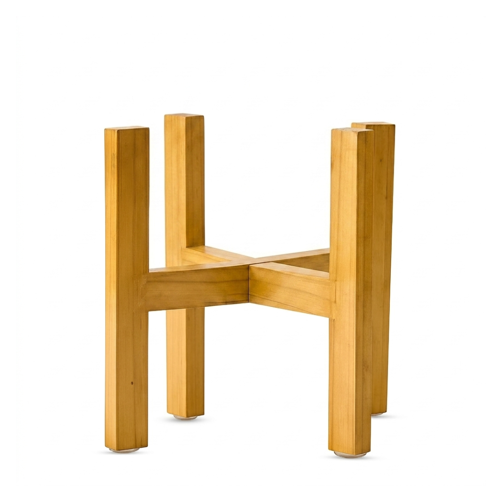 Natural Bamboo Wooden Stand - Elevate Your Greenery with Style  Indoor Plant Stand (Pots Not Included)