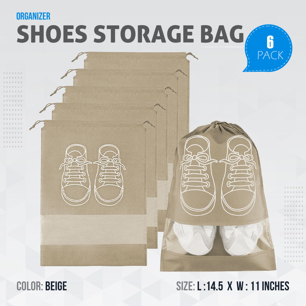 Shoe Bags for Travel Dust-proof Clear Window Non-Woven with Rope packing luggage suitcase Pouch Storage Organizer for Men and Women Fast Forward