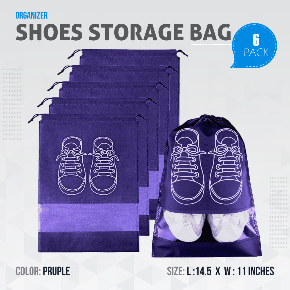 Shoe Bags for Travel Dust-proof Clear Window Non-Woven with Rope packing luggage suitcase Pouch Storage Organizer for Men and Women Fast Forward