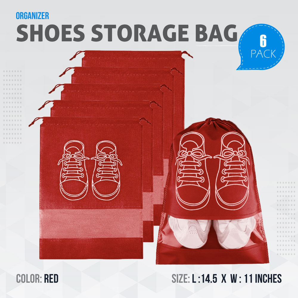 Shoe Bags for Travel Dust-proof Clear Window Non-Woven with Rope packing luggage suitcase Pouch Storage Organizer for Men and Women Fast Forward