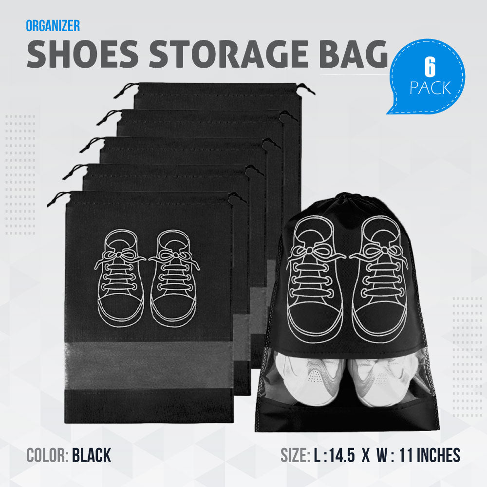 Shoe Bags for Travel Dust-proof Clear Window Non-Woven with Rope packing luggage suitcase Pouch Storage Organizer for Men and Women Fast Forward