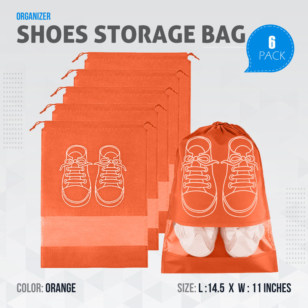 Shoe Bags for Travel Dust-proof Clear Window Non-Woven with Rope packing luggage suitcase Pouch Storage Organizer for Men and Women Fast Forward