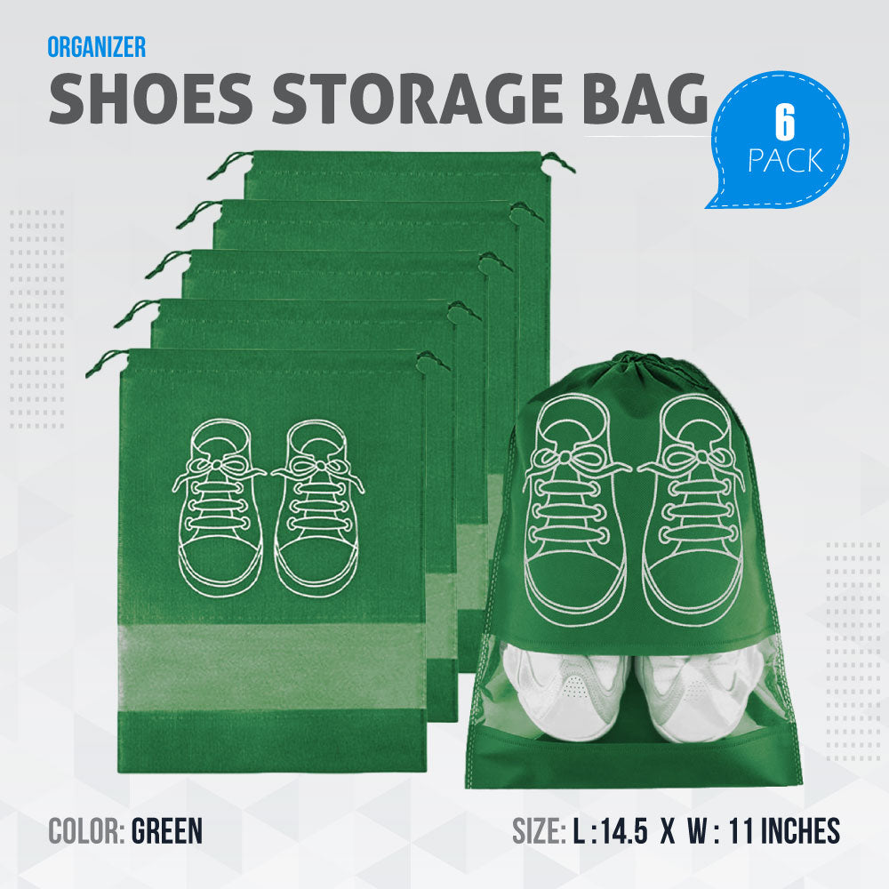 Shoe Bags for Travel Dust-proof Clear Window Non-Woven with Rope packing luggage suitcase Pouch Storage Organizer for Men and Women Fast Forward