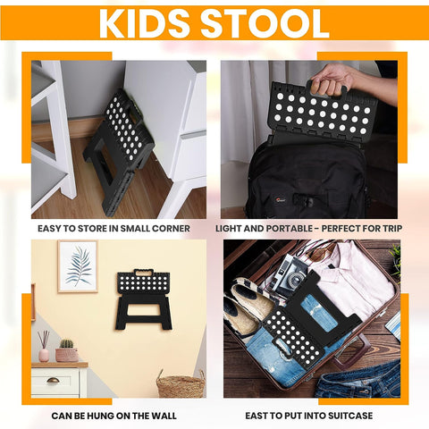 Foldable Step Stool for Kids 11 Inches Wide and 8 Inches Tall Holds Up to 136 kg light weight Fast Forward