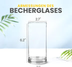 Unbreakable Plastic Tumblers (Set of 6) Large-474ml BPA-Free Acrylic Glasses for Home & Outdoors - Stackable, Reusable, Lead-Free, and Dishwasher Safe - Clear Plastic Drinking Glasses