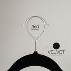 Premium Velvet Hangers Pack of 10, Non-Slip Clothes Hangers with Tie Bar & 360° Rotatable Hook for Wardrobe