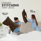 Pillowcases Pack of 2 – Ultra Soft Brushed Microfiber, Envelope Closure, Shrinkage & Fade Resistant, Queen (20x30 Inches) | King (20x40 Inches)