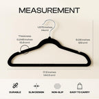 Premium Velvet Hangers Pack of 10, Non-Slip Clothes Hangers with Tie Bar & 360° Rotatable Hook for Wardrobe