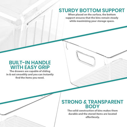 Fast Forward Organizer Bins Clear Fridge Organization