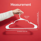 Plastic Hangers for Clothes Pack of 12, Space Saving Notched Wardrobe Hangers for Shirts, Dresses & Daily Use